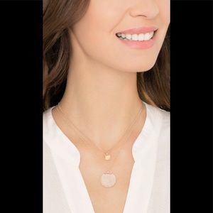 Swarovski double chain necklace with pendants